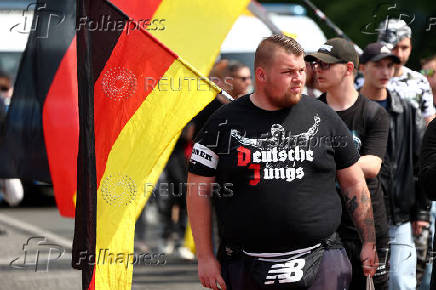 Right-wing protest at Mitte district in Berlin