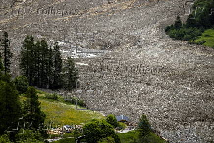 Aftermath of Birch Glacier collapse in Switzerland
