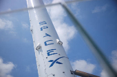 SpaceX headquarters is shown in Hawthorne, California
