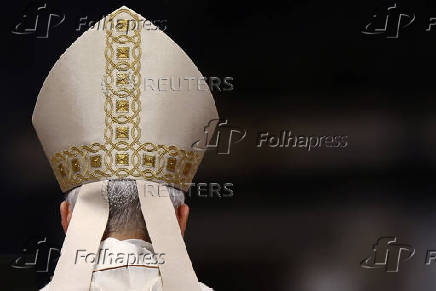 Pope Leo XIV celebrates a Mass for the Jubilee of Sport in St. Peter's Basilica, at the Vatican