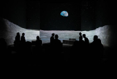 Press preview of the immersive experience 'Our Story with David Attenborough' at the Natural History Museum, in London