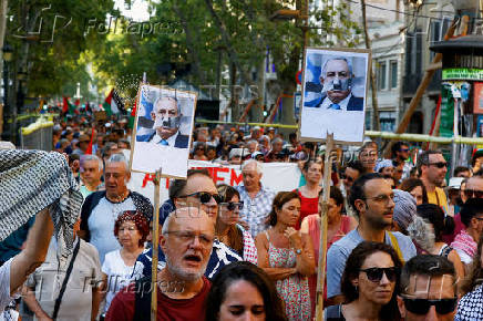 FILE PHOTO: Protest against the war in Gaza, in Barcelona