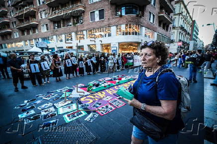 'Women in Black against the war' protest in Naples in solidarity for Palestine