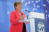 IMF Managing Director Georgieva delivers remarks at the IMF headquarters in Washington, D.C.
