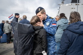 Navy ship Zr.Ms. Tromp returns home after deployment in the Baltic Sea and Arctic