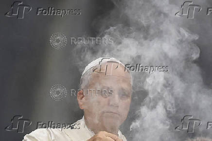 Pope Leo XIV celebrates a Mass for the Jubilee of Sport in St. Peter's Basilica, at the Vatican