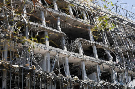 Weizmann Institute of Science buildings left in ruins following an Iranian missile strike