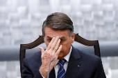 Brazil's President Jair Bolsonaro attends an inauguration ceremony for new judges of Brazil's Superior Court of Justice in Brasilia