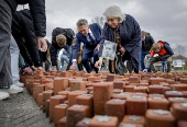 Dutch Prime Minister Schoof visits Westerbork camp