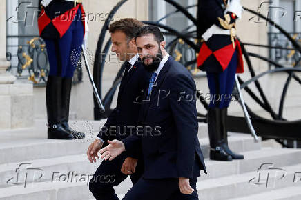 French President Macron meets Syria's President Ahmed al-Sharaa in Paris