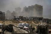 Israeli air strike in the west of Gaza City