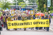Extinction Rebellion (XR) campaign against flower bulb cultivation in Assen