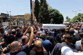 Funeral of suicide bombing victims, in Damascus