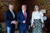 Dutch King Willem-Alexander and Queen Maxima welcome U.S. President Donald Trump at Huis ten Bosch in The Hague
