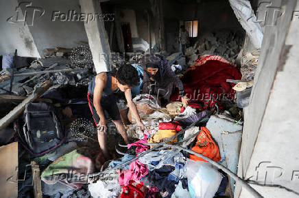 Aftermath of an Israeli strike Shati (Beach) refugee camp, in Gaza City