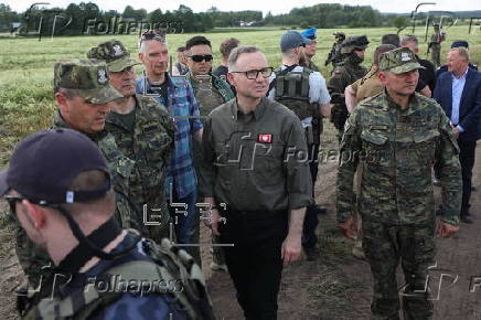 President of the Republic of Poland Andrzej Duda visit Polish-Belarus border