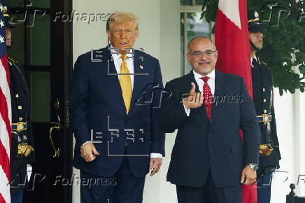 US President Trump meets Crown Prince Salman of Bahrain at the White House