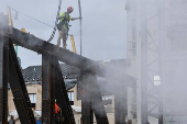 Construction work continues on the U.S. Federal Reserve building campus in Washington