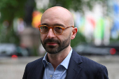 Former trader Tom Hayes and Carlo Palombo appear at the Supreme Court, in London