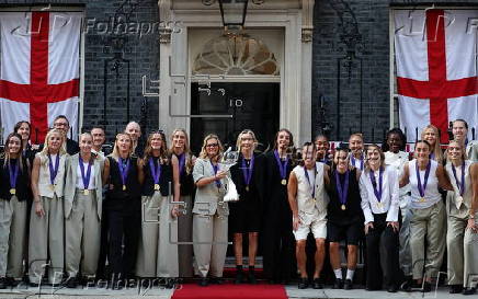 Deputy Prime Ministert hosts England Women’s soccer team at 10 Downing Street in London