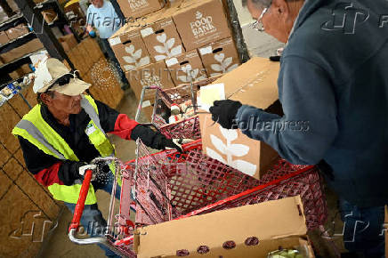 Food pantry is busy, weeks into the continuing U.S. government shutdown, in Commerce City