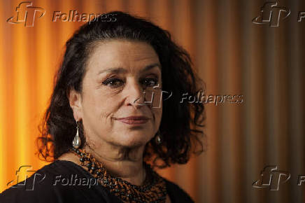 A atriz Grace Gianoukas no teatro Opus Frei Caneca, na capital paulista 