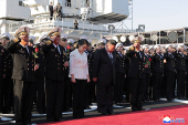 North Korea's Kim attends ceremony for launching new 5,000-tonne warship