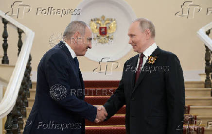 Russian President Putin greets foreign leaders before parade marking WW2 victory anniversary in Moscow
