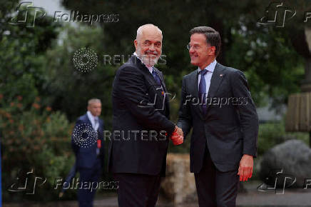 European Political Community Summit at Skanderbeg square in Tirana