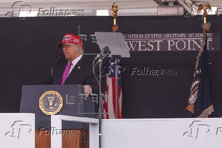 US President Trump delivers commencement address at US Military Academy