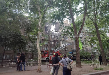 Aftermath of a Russian drone attack in Mykolaiv
