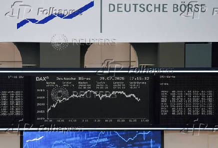 German share price index DAX graph is pictured at the stock exchange in Frankfurt