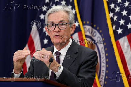 U.S. Federal Reserve Chair Jerome Powell holds a press conference, in Washington