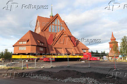 Relocation of the Kiruna's historic wooden church