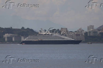 Navio de Cruzeiro de Luxo Scenic Eclipse no Rio de Janeiro.