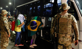 Supporters of Brazil's former President Jair Bolsonaro demonstrate against President Luiz Inacio Lula da Silva, in Brasilia