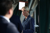 U.S. Attorney General Pam Bondi does an interview, outside the White House