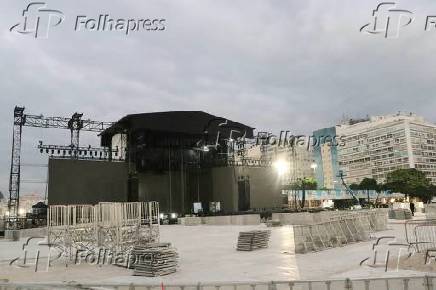 Vista do Copacabana Palace onde Lady Gaga está