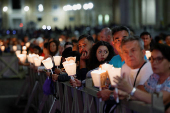 Torchlight procession ahead of the Conclave in St Peter's Square at the Vatican