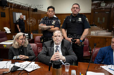 Harvey Weinstein appears at Manhattan Criminal Court for his rape and sexual assault trial, in New York City