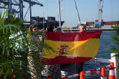 Princess Leonor of Spain transits through Colombian seas aboard the Spanish Navy training ship Juan Sebastian, in Cartagena
