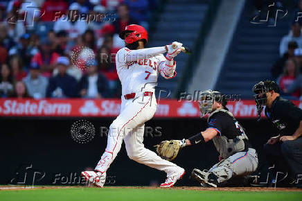 MLB: Miami Marlins at Los Angeles Angels