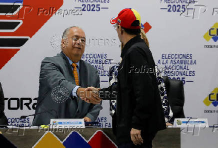 Venezuela's National Electoral Council (CNE) proclaims the winners of the country's parliamentary elections, in Caracas.