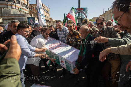 Funeral for those killed in Israeli strikes on Iran, in Ahvaz