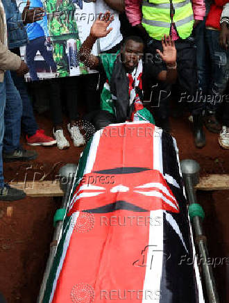 Burial of Boniface Kariuki, the hawker who was shot in the head by police during protests in Muranga