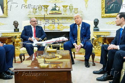 US President Trump meets Crown Prince Salman of Bahrain at the White House
