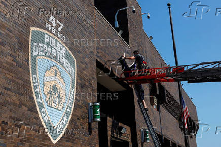 Aftermath of a deadly mass shooting in Manhattan in New York City