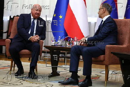 Austria's Chancellor Christian Stocker visits Serbia