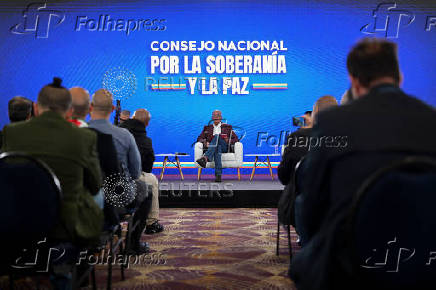Venezuelan National Assembly's President Jorge Rodriguez attends a session of the National Council for Sovereignty and Peace, in Caracas