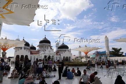 Eid Al Fitr holiday in Banda Aceh, Indonesia